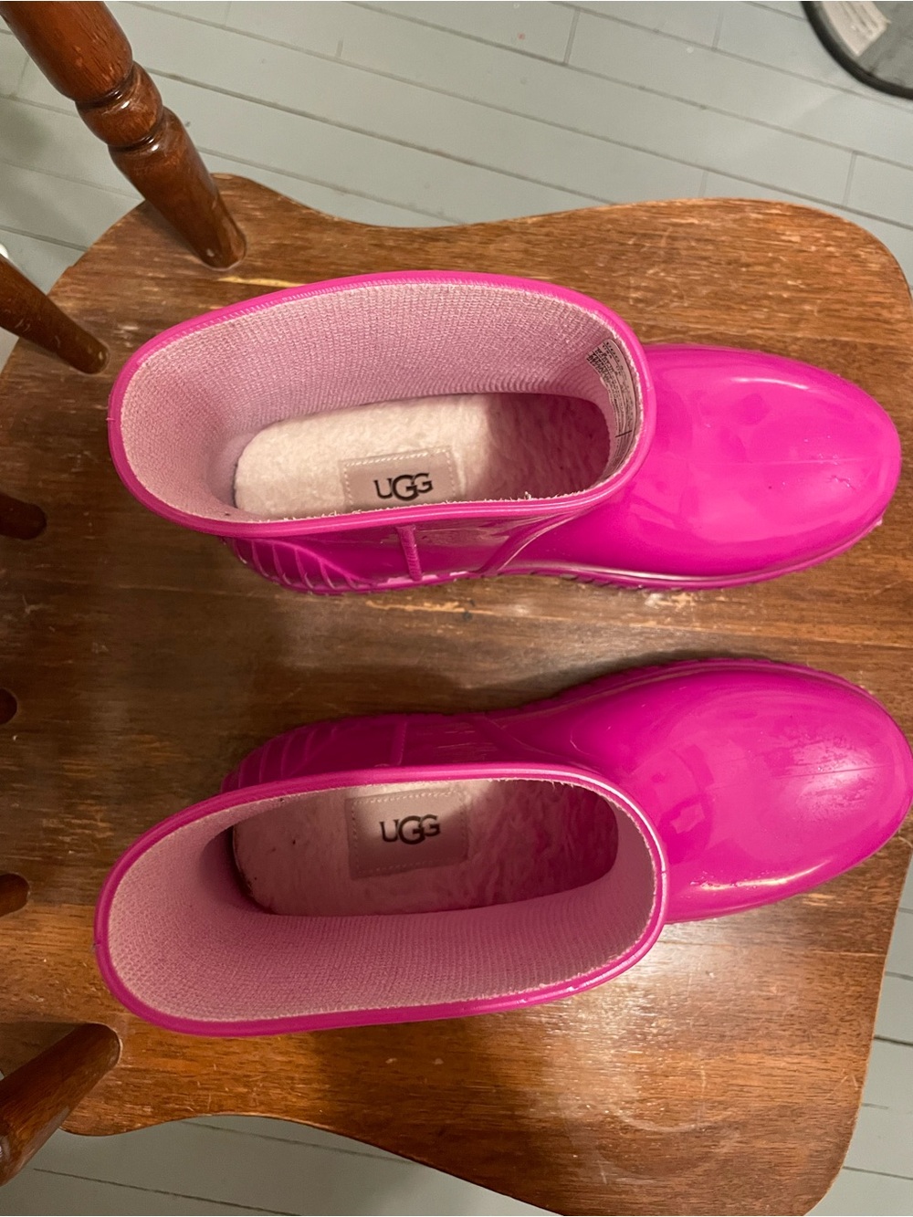 UGG Bright Pink Waterproof Rain Boots - Picture 2 of 5
